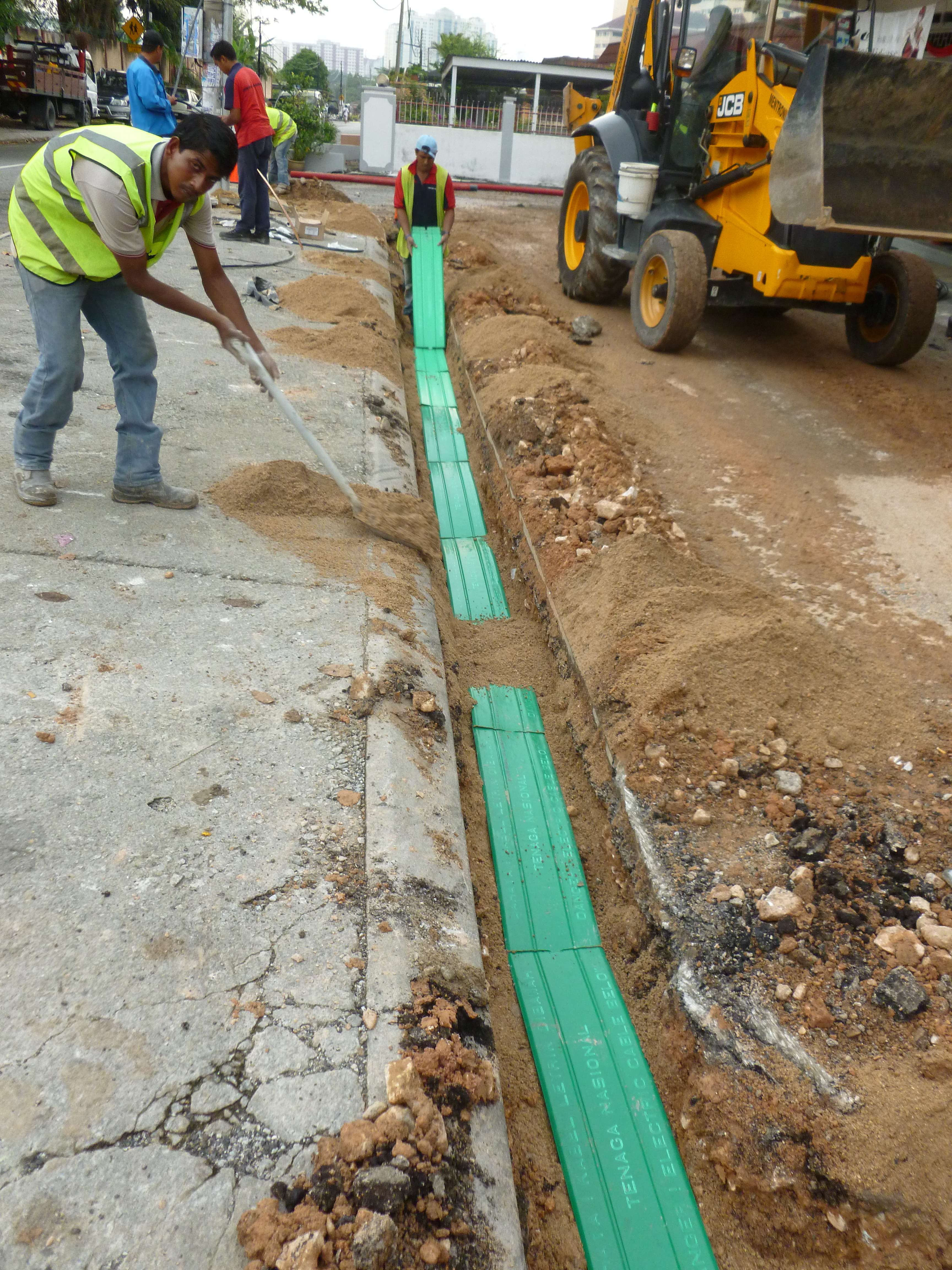 Green Plastic Cable Slab/Tiles/Cover to your CABLE SLAB